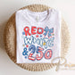 Red White & 250 Anniversary DTF Transfer, Coquette 4th of July Tshirt Design