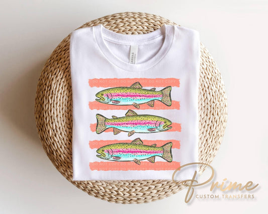 Preppy Bass Fish DTF Transfer, Ready to Press, Coastal Summer T-Shirt Design