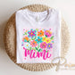 Striped Wildflowers Mimi DTF Transfer, Ready to Press T-shirt Design, Gift for Grandma