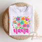 Striped Wildflowers Nana DTF Transfer, Ready to Press T-shirt Design, Gift for Grandma