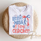 Little Miss Firecracker DTF Transfer, Ready to Press, 4th of July Kids Tshirt Design