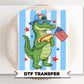 Patriotic Gator DTF Transfer, Ready to Press, Boys 4th of July Tshirt Design