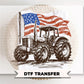 Patriotic Tractor DTF Transfer, Ready to Press, Boys 4th of July Tshirt Design