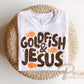 Goldfish and Jesus DTF Transfer, Ready to Press, Kids Christian Tshirt Design