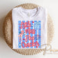 Little Miss Firecracker DTF Transfer, Ready to Press, Coquette 4th of July Tshirt Design