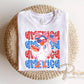 Patriotic Goose DTF Transfer, Ready to Press, Cottagecore 4th of July Tshirt Design