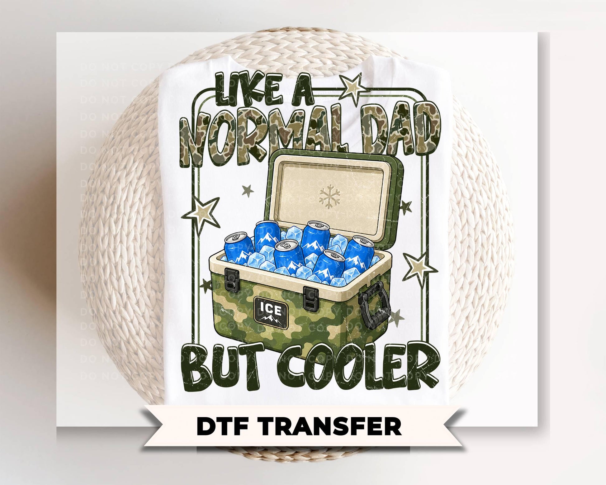 Like a Normal Dad But Cooler DTF Transfer, Ready to Press, Father's Day Tshirt Design