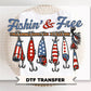 Fishin and Free DTF Transfer, Ready to Press, 4th of July Boy Tshirt Design