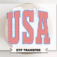Seersucker Stripes USA DTF Transfer, 250 Anniversary, 4th of July Tshirt Design