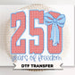 250 Years of Freedom DTF Transfer, Seersucker Stripes, 4th of July Tshirt Design