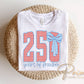 250 Years of Freedom DTF Transfer, Seersucker Stripes, 4th of July Tshirt Design