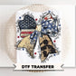 American Flag Bow DTF Transfer, Memorial Day, 4th of July Tshirt Design