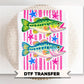 Preppy Fish DTF Transfer, Ready to Press, Coastal Summer T-Shirt Design
