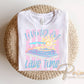 Living On Lake Time DTF Transfer, Ready to Press, Preppy Summer T-Shirt Design