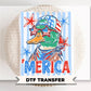 Merica Duck DTF Transfer, Patriotic Mallard, 4th of July Tshirt Design