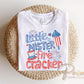 Little Mister Firecracker DTF Transfer, Ready to Press, Boys 4th of July Tshirt Design