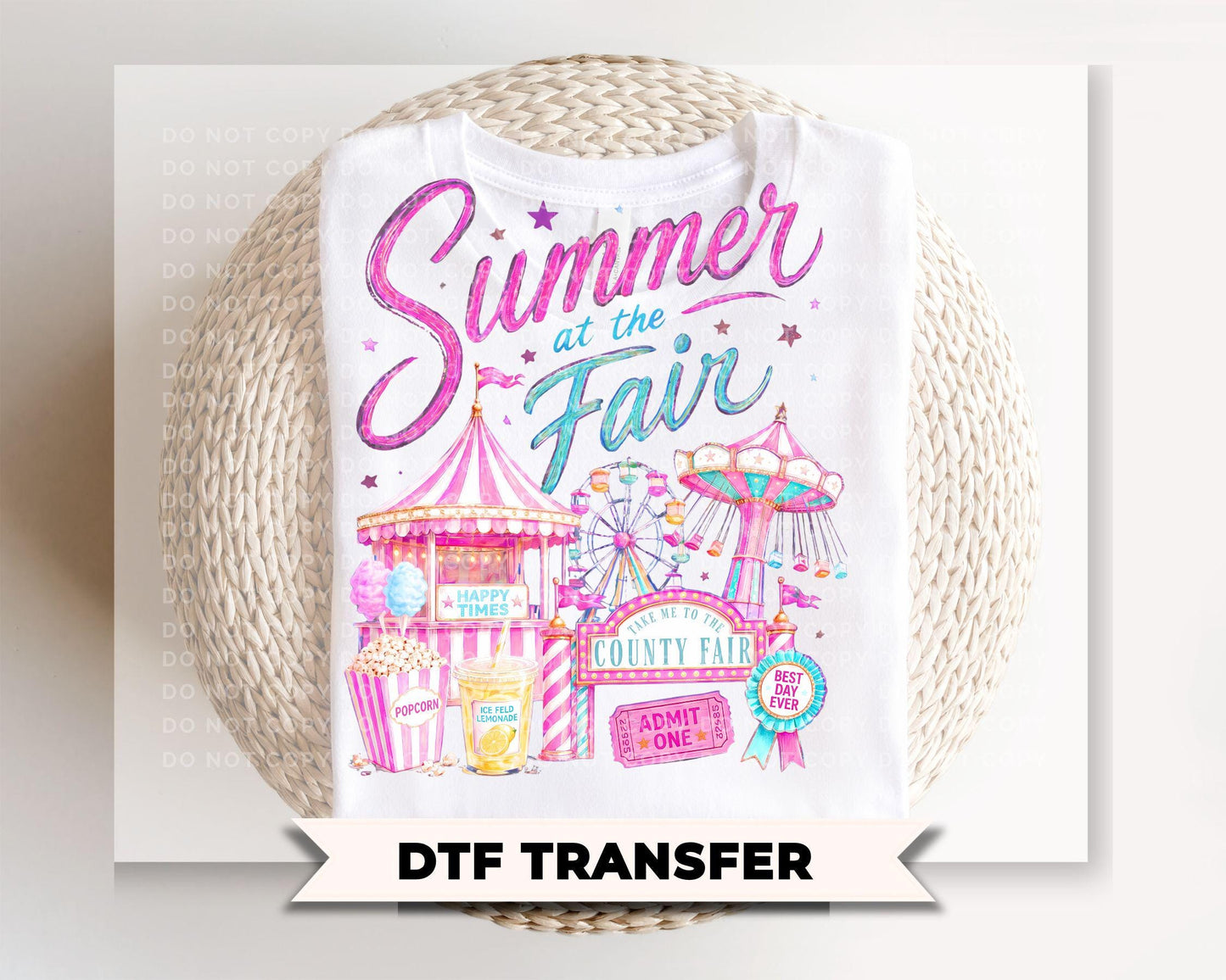 Day at The Fair DTF Transfer, Ready to Press, County Fair T-Shirt Design