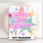 Preppy Stars God is Good DTF Transfer, Bible Verse, Striped Christian T-shirt Design