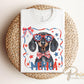 Patriotic Dachshund DTF Transfer, Ready to Press, 4th of July Tshirt Design