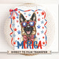 Patriotic German Shepherd DTF Transfer, Ready to Press, 4th of July Tshirt Design