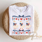 Patriotic Geese DTF Transfer, Ready to Press, Cottagecore 4th of July Tshirt Design