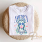 Brushstroke Statue of Liberty DTF Transfer, Ready to Press, Preppy 4th of July Tshirt Design