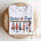 Fishin and Free DTF Transfer, Ready to Press, 4th of July Boy Tshirt Design