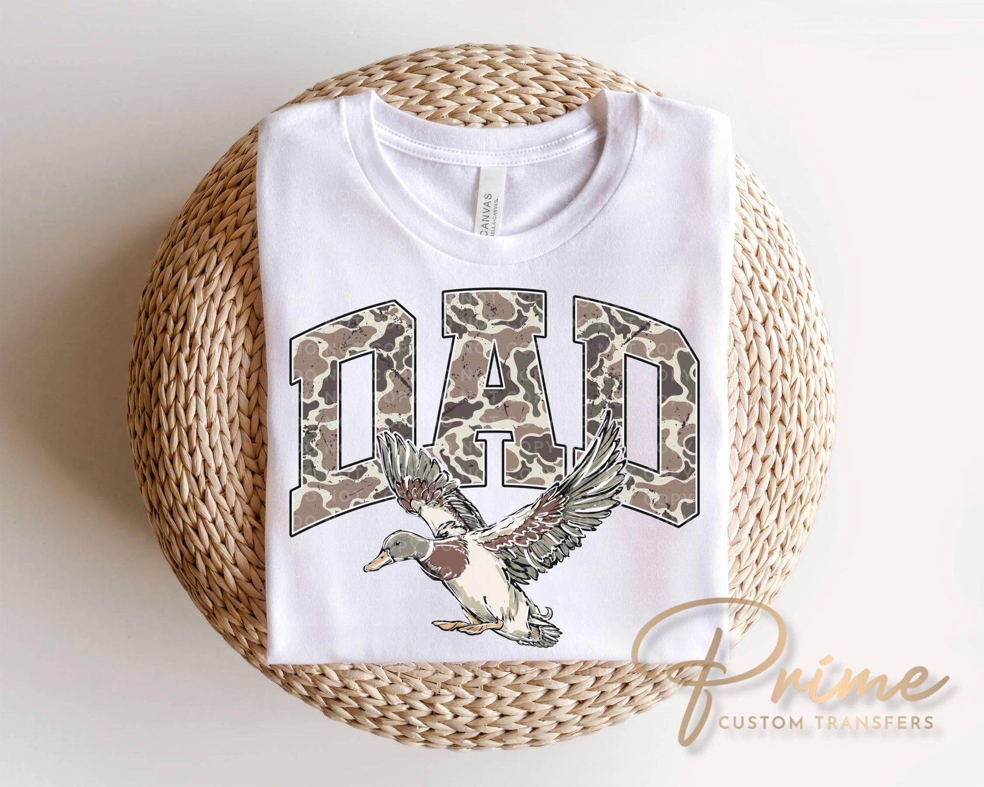 Duck Hunting Dad DTF Transfer, Ready to Press, Father's Day Tshirt Design