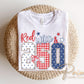Red White & 250 Anniversary DTF Transfer, Coquette 4th of July Tshirt Design