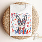 Patriotic Boston Terrier DTF Transfer, Ready to Press, 4th of July Tshirt Design