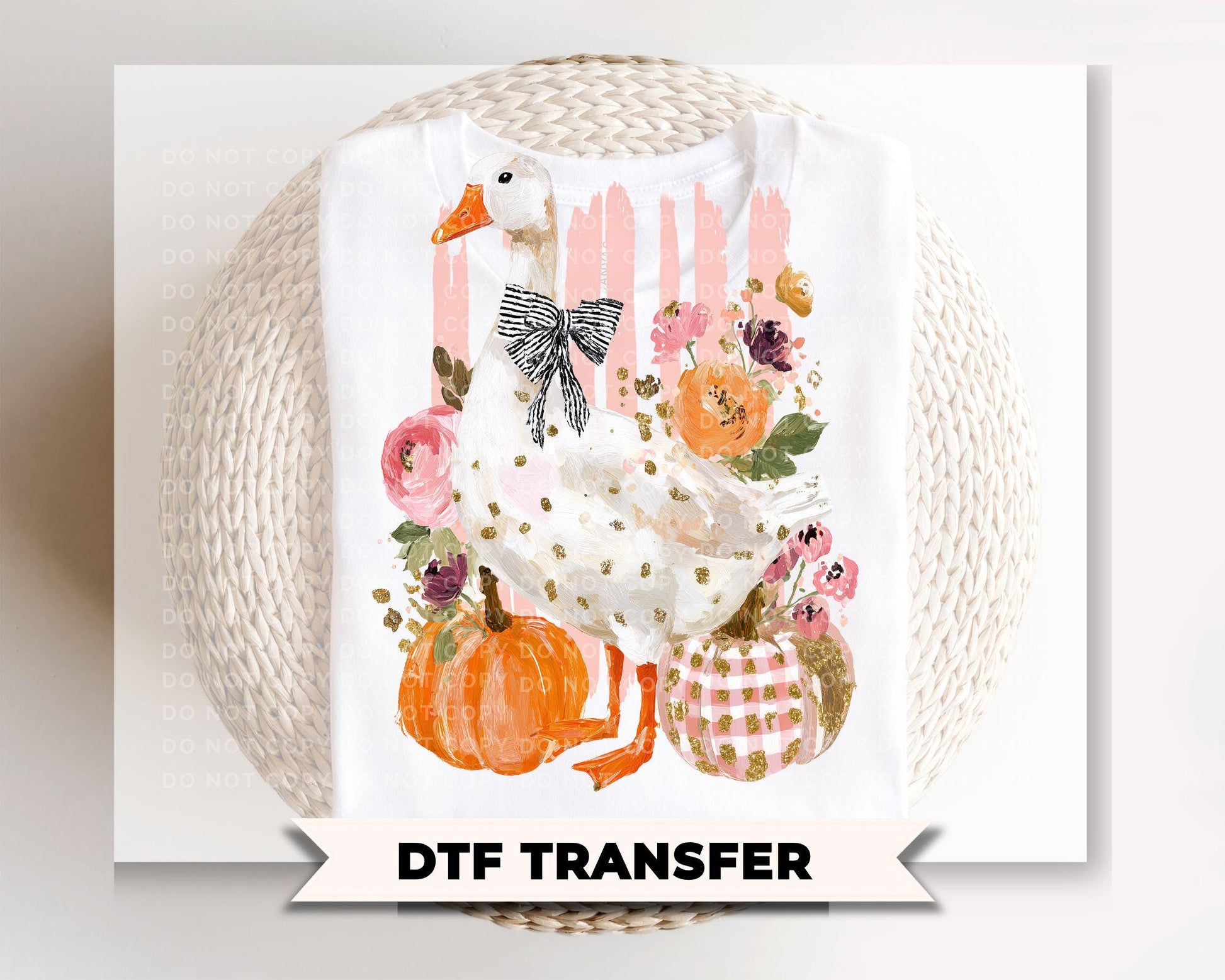 Preppy Autumn Silly Goose DTF Transfer, Ready to Press, Trendy Fall Tshirt Design