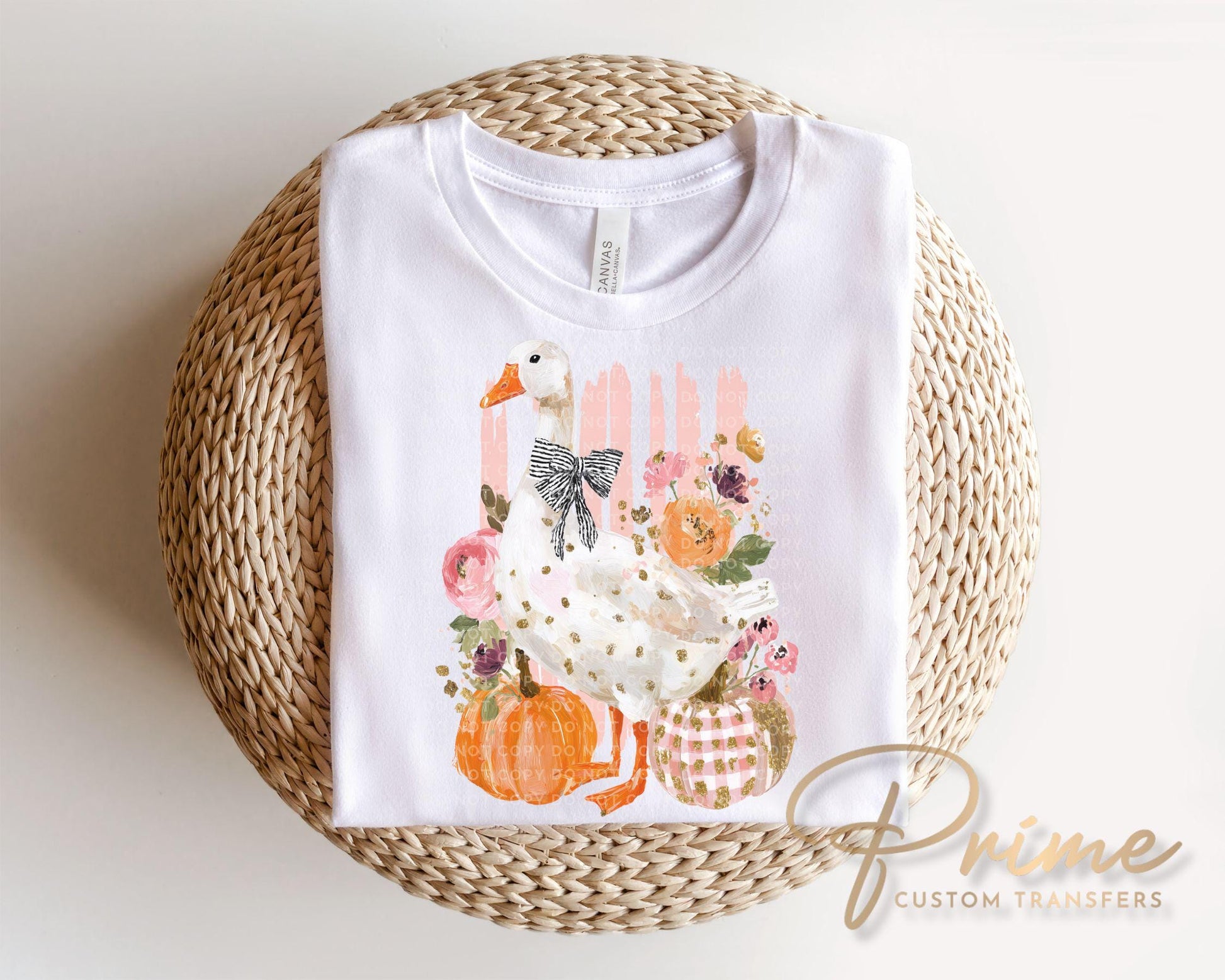 Preppy Autumn Silly Goose DTF Transfer, Ready to Press, Trendy Fall Tshirt Design
