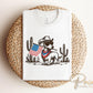 Patriotic Dachshund DTF Transfer, Western Cowboy, 4th of July Tshirt Design