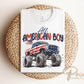 Patriotic Monster Truck DTF Transfer, Ready to Press, Boy 4th of July Tshirt Design