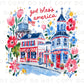 God Bless America DTF Transfer, Patriotic Small Town, 4th of July Tshirt Design