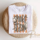 Spooky Season DTF Transfer, Ready to Press, Striped Halloween Ghost Tshirt Design