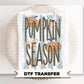 Pumpkin Season DTF Transfer, Ready to Press, Trendy Striped Fall Tshirt Design