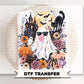 Ghost Blowing Bubble Gum DTF Transfer, Ready to Press, Halloween Tshirt Design