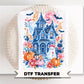 Halloween Haunted House DTF Transfer, Ready to Press, Trendy Tshirt Design