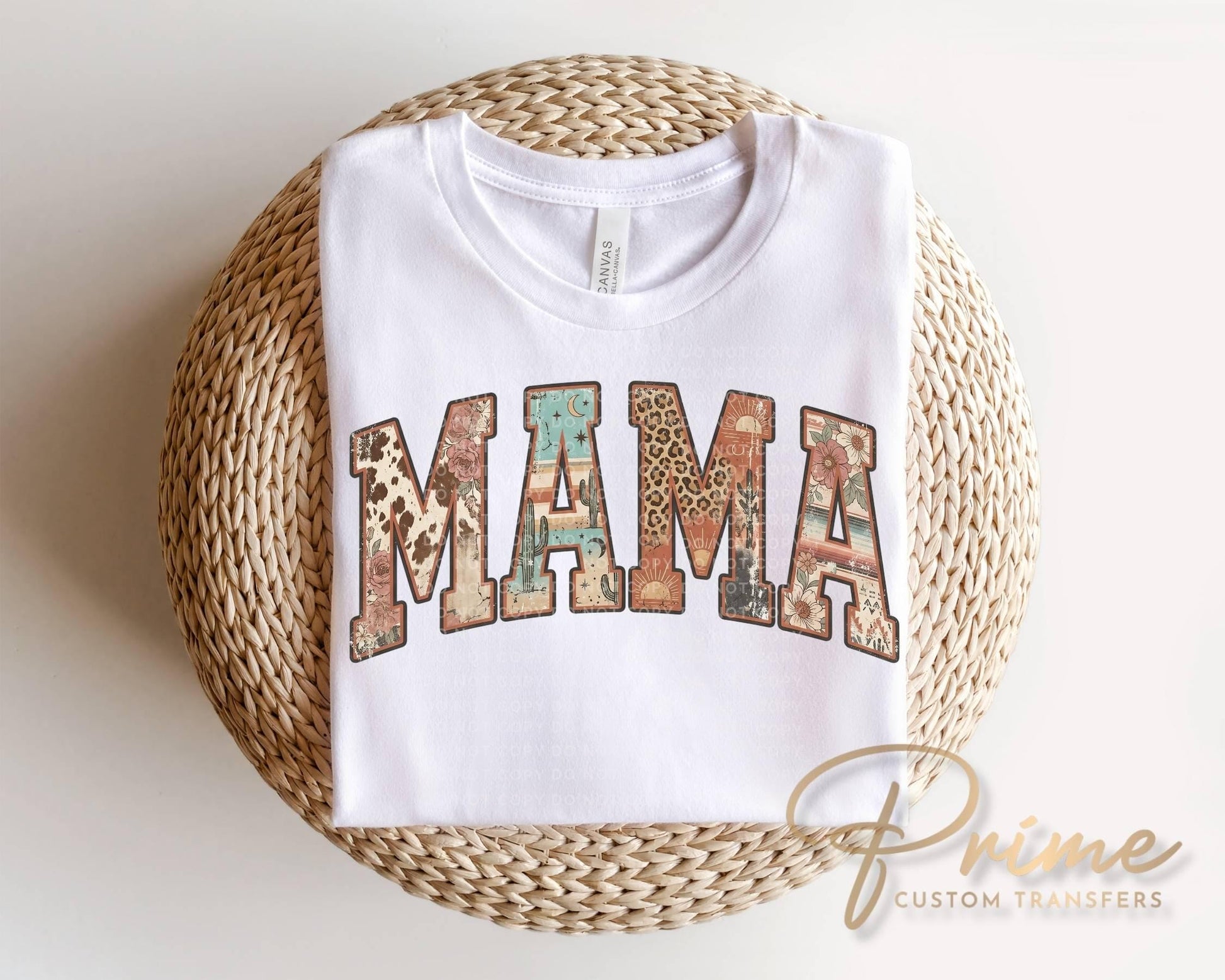 Western Aztec Mama DTF Transfer, Ready to Press, Mother's Day Tshirt Design