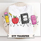 Back to School DTF Transfer, Ready to Press, Doodle Characters, Teacher Tshirt Design