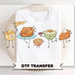 Thanksgiving Doodle DTF Transfer, Ready to Press, Friendsgiving Tshirt Design