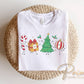 Christmas Doodle DTF Transfer, Ready to Press, Holiday Tshirt Design