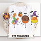 Halloween Candy Doodle DTF Transfer, Ready to Press, Funny Fall Tshirt Design