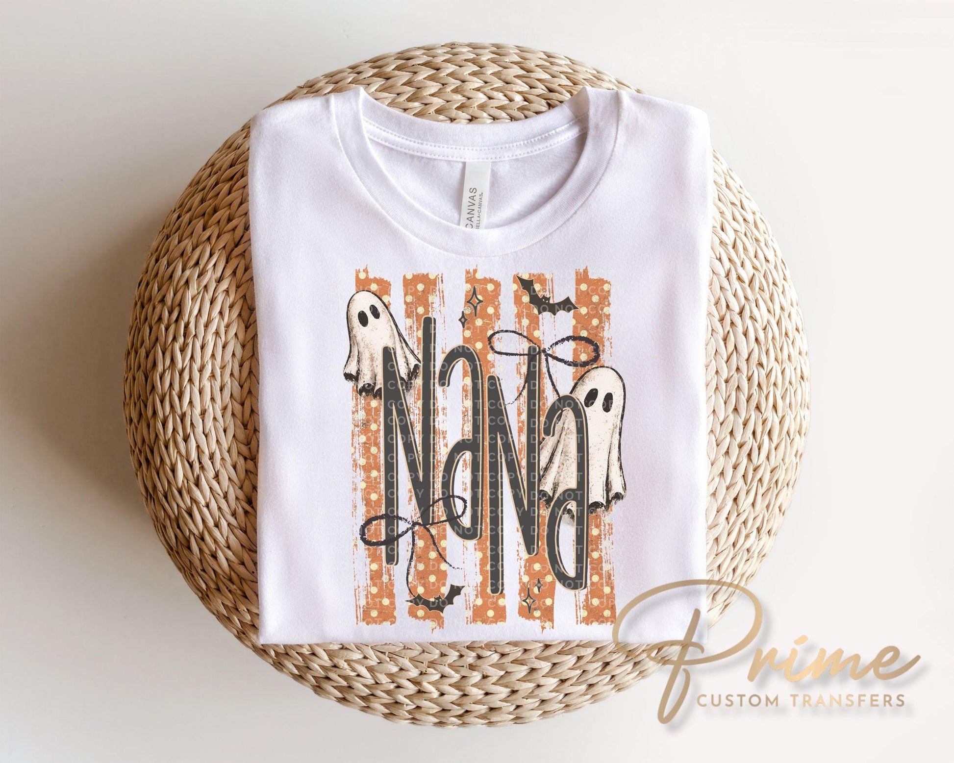 Striped Spooky Nana DTF Transfer, Ready to Press, Trendy Halloween Tshirt Design