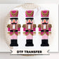 Faux Latch Hook Nutcracker DTF Transfer, Ready to Press, Christmas Tshirt Design