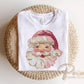 Brushstroke Pink Santa Claus DTF Transfer, Ready to Press, Hand Painted Christmas Tshirt Design