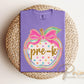 Pre-K Preppy Back to School DTF Transfer, Ready to Press, Coquette First Day of School Tshirt Design