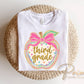 Third Grade Preppy Back to School DTF Transfer, Ready to Press, Coquette First Day of School Tshirt Design