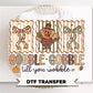 Gobble Till You Wobble DTF Transfer, Ready to Press, Coquette Thanksgiving Turkey Tshirt Design